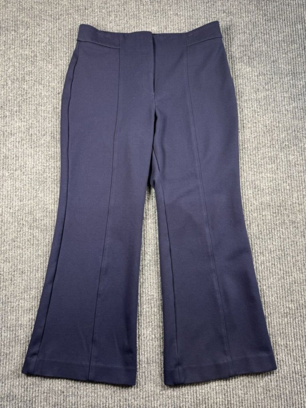 Talbots Providence Pants Women’s 10P Navy Blue High-Rise Flare Dress Trousers
